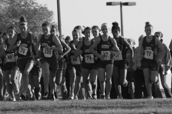 Girls from cross country run.