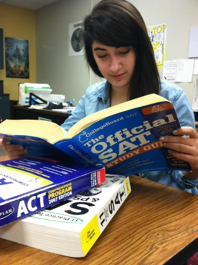 Junior Josie Naron begins to prepare for her SAT, which she will take later this month.