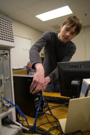 Tom Brooks fills IT work orders for Free State. "The problem I have to fix most is computers not logging into the system," Said Brooks. "I have about 5 work orders to fill each week."