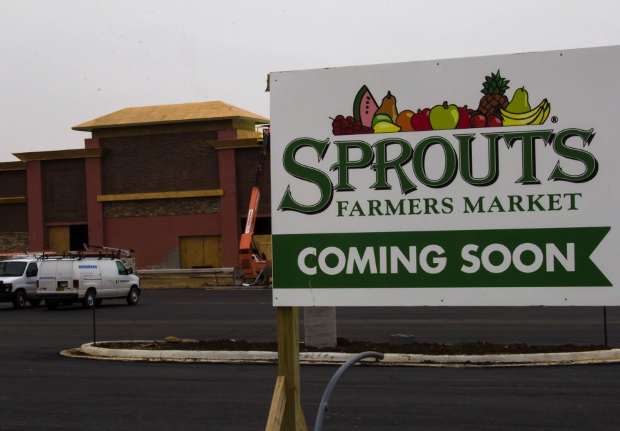 Sprouts Farmers Market is an organic grocery store under construction across from Free State. We believe everyone deserves access to healthy choices and we aim to inspire healthy living for all, says Victoria Fernandez, a Sprouts Public Relations Representative. The store will have its opening on July 1st at seven am.