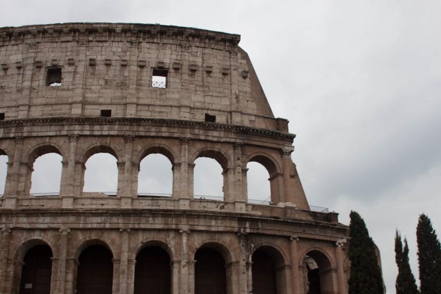 The French and Latin classes visited the Colosseum while in Rome.