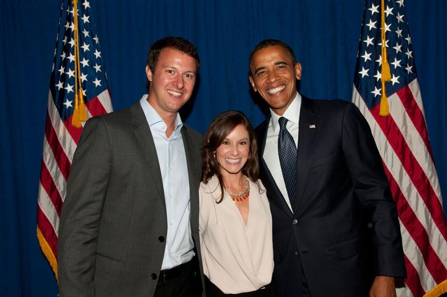 Basketball coach and social studies teacher, Sam Stroh, won the opportunity to meet President Obama and Michael Jordan.