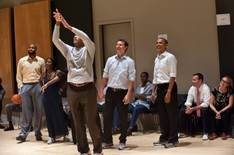Along with dinner, Stroh had the chance to play basketball with Obama, Jordan and the other people at the event. 