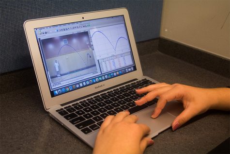 Physics classes use the new laptops to run simulations. Unlike iPads, the Macbook Airs can run Flash programs. 