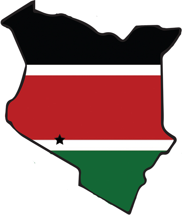 The colors of the Kenyan flag, adopted in 1963, represent blood, natural wealth and peace. With a population of around 3 million, the capital Nairobi has dense urban areas as well as a large game reserve that protects endangered animals such as black rhinos.