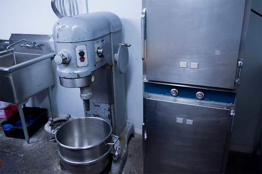 Ladybirds industrial mixer is important in maintaining a constant output of pie dough. Building the bakery was key to a more seamless operation, Heriford said.