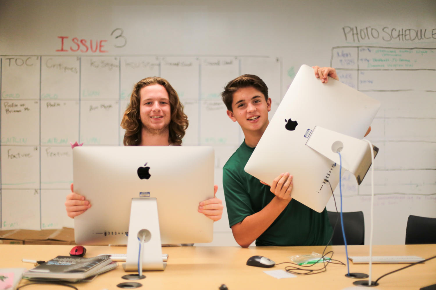 Evan and Will wrestle their computers while preparing for this week's picks. Will is currently down 37 points in the Firebird league.
