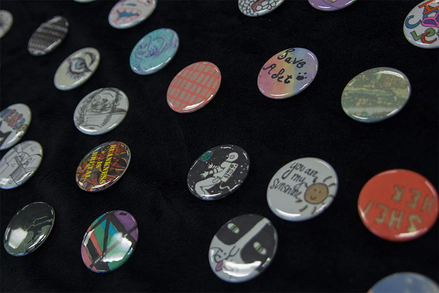 Pins+sold+by+Art+Club+during+lunch+which+went+to+support+the+Humane+Society.+The+pins+were+designed+by+members+of+the+club