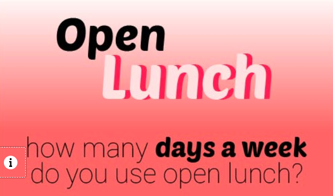 Open lunch interactive infographic