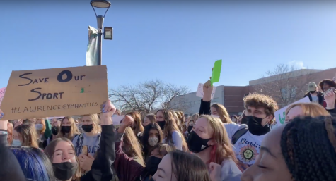 VIDEO: Gymnastics Program Cut Protest