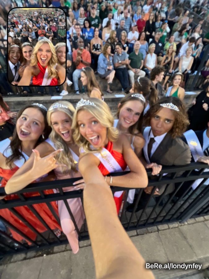 Homecoming Candidates capture their time on the sidelines before coronation.