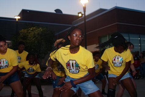 Members of the Unity Step Team perform at the 2021 Firefest hosted by Student Council. Photo archived from Addison Driscoll.