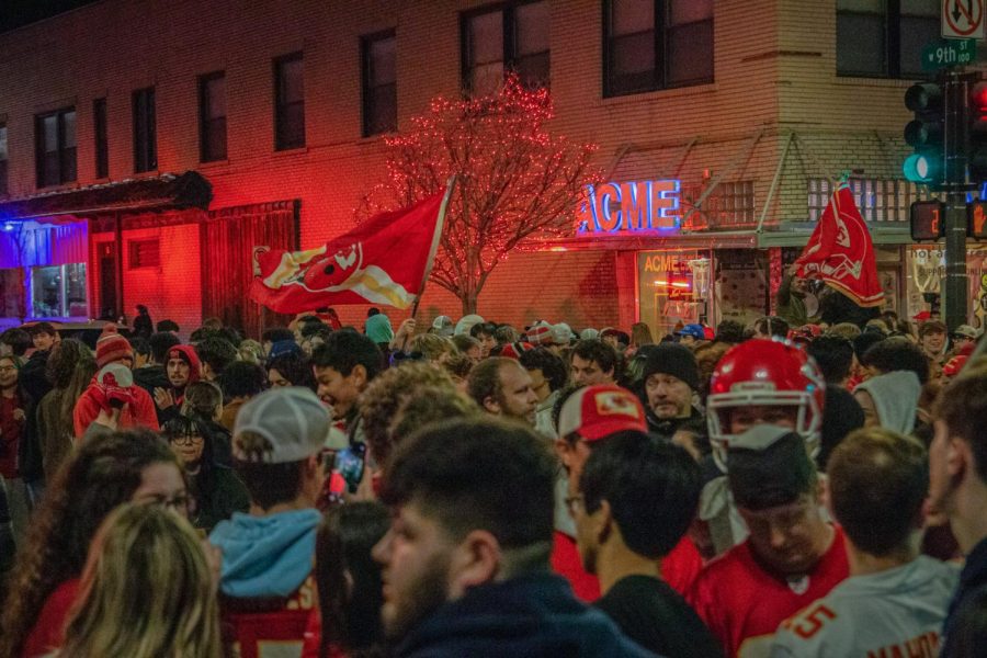Following the game, members of the community gathered on Massachusetts St. to celebrate.

“I could feel the air downtown was electric and full of excitement the second I got downtown,” senior Madelyn Harris said.