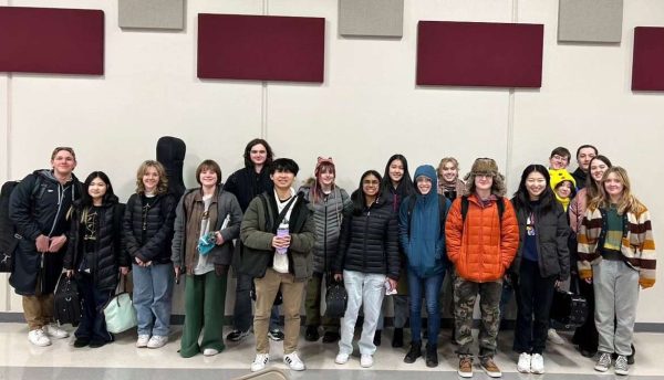 Free State orchestra students pose after auditioning for State Orchestra on Jan 13.