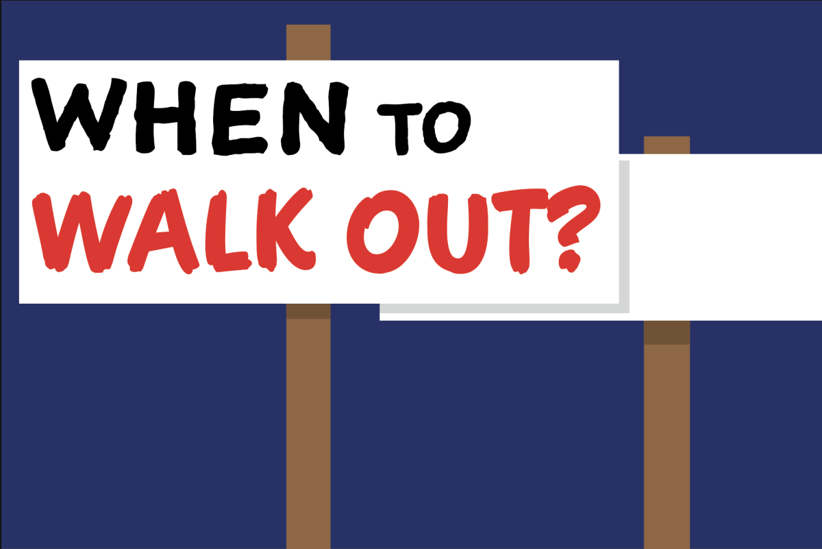 Student protest signs for a walk out. Digital illustration by Ariza Noscal.