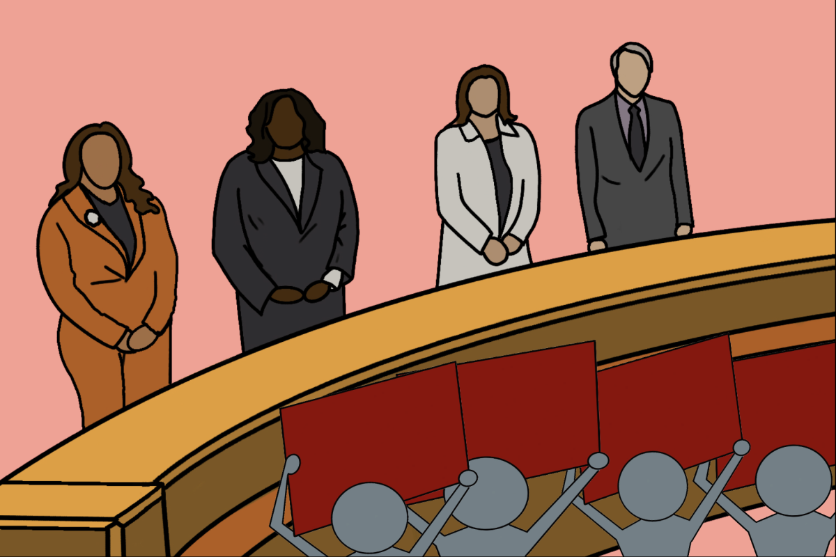 Protesters against the decision made by the Leavenworth City Commission. Digital illustration by Celeste Jenkins.