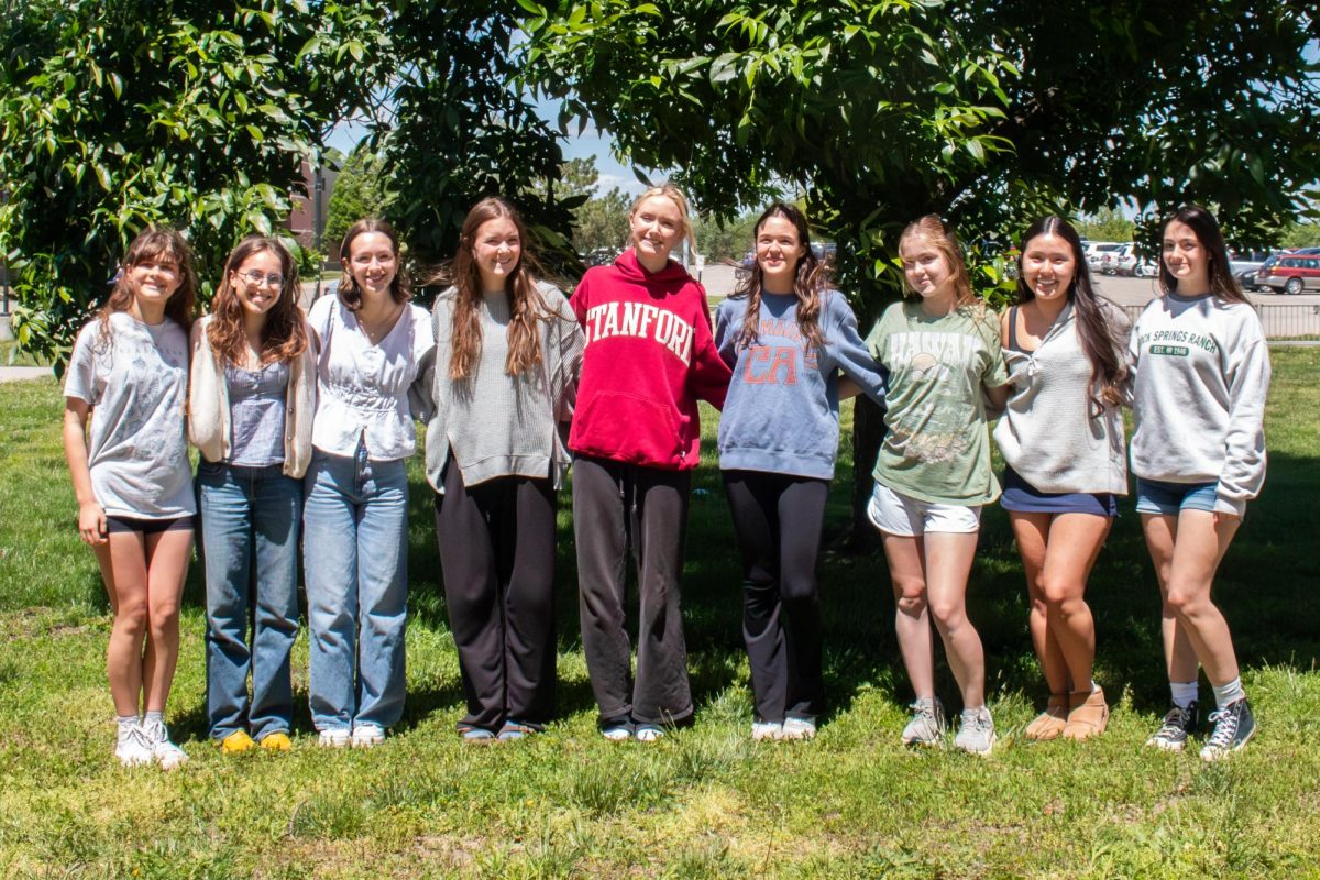 Standing together, the 2026-2027 news editoral staff, Leona Randall, Ceci Bennett, Kyla Meikle, Collette Colvin, Abbie Veeder, Stella Dorssom, Grace Mosconi, Jaime Stone and Layla Afani
Coburn, welcome you to their first issue.